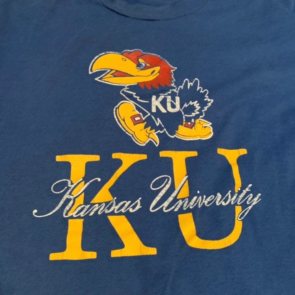 Vintage University of Kansas Jayhawks T-Shirt size Medium